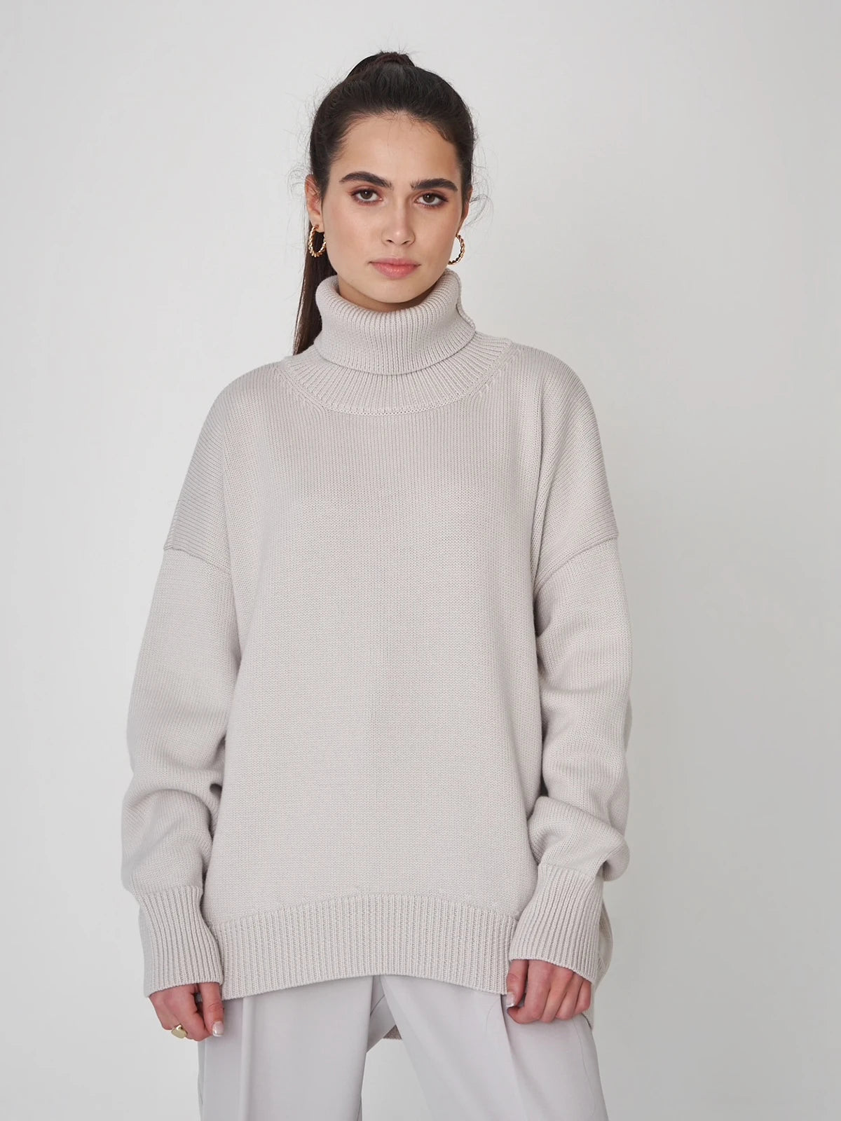 Thick Turtleneck Oversized Kintted Sweater