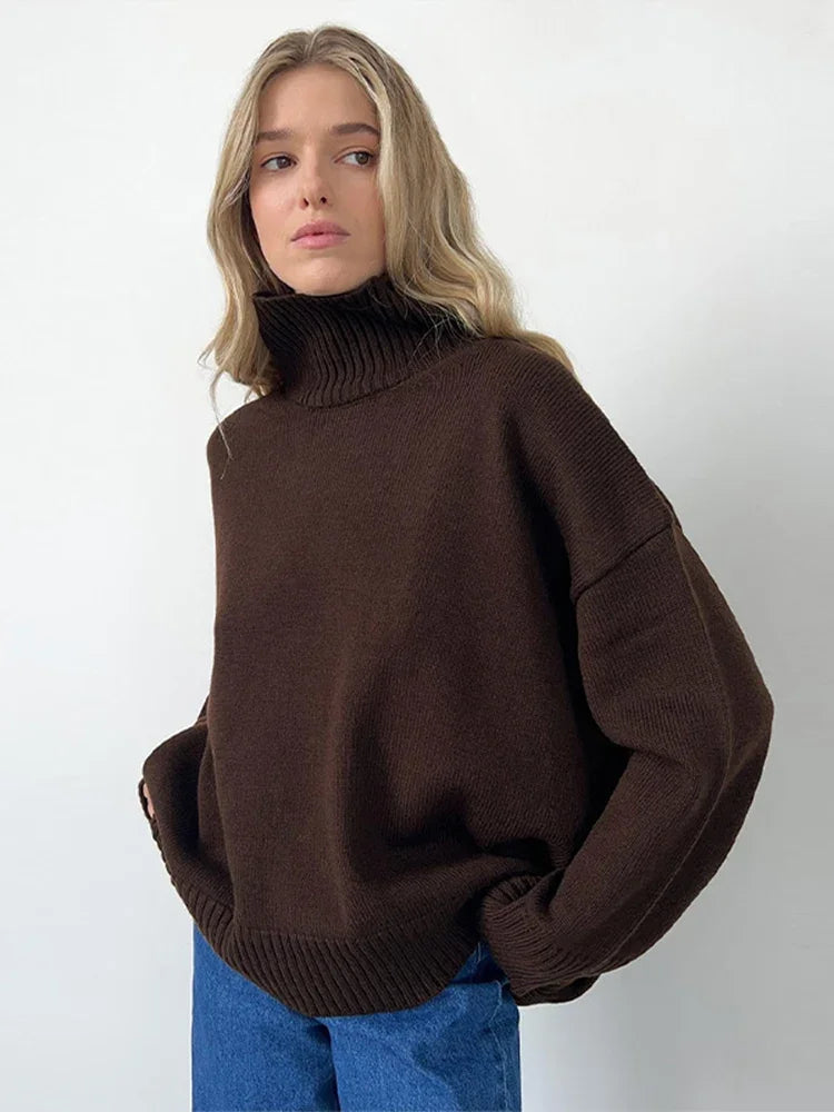 Oversized Turtleneck Cashmere Sweater