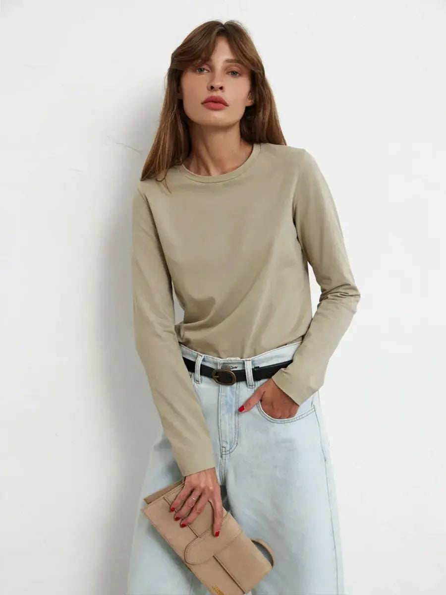 100% Cotton Oversized Long Sleeve T-Shirt