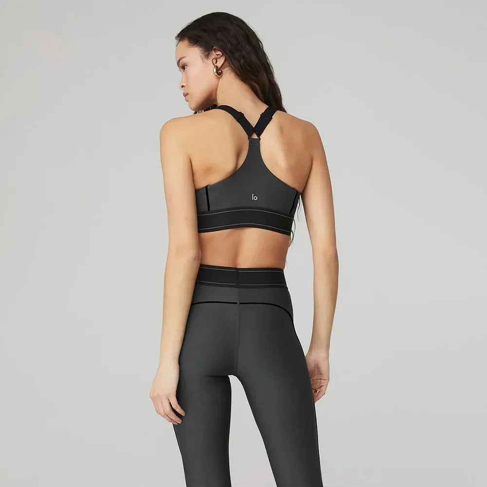 Airlift Yoga Set - High-Waist Leggings and Split Top Sportswear