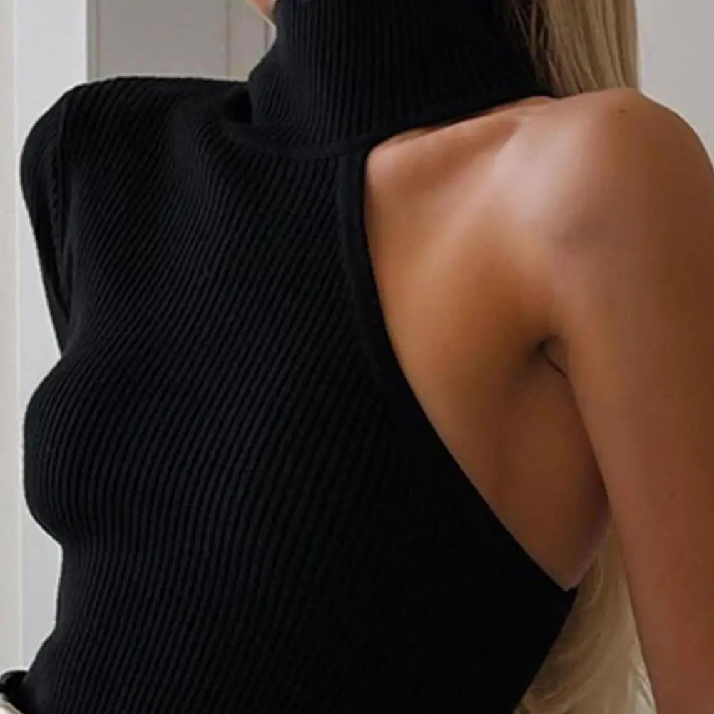 Elegant One Shoulder Knitted Bodysuit