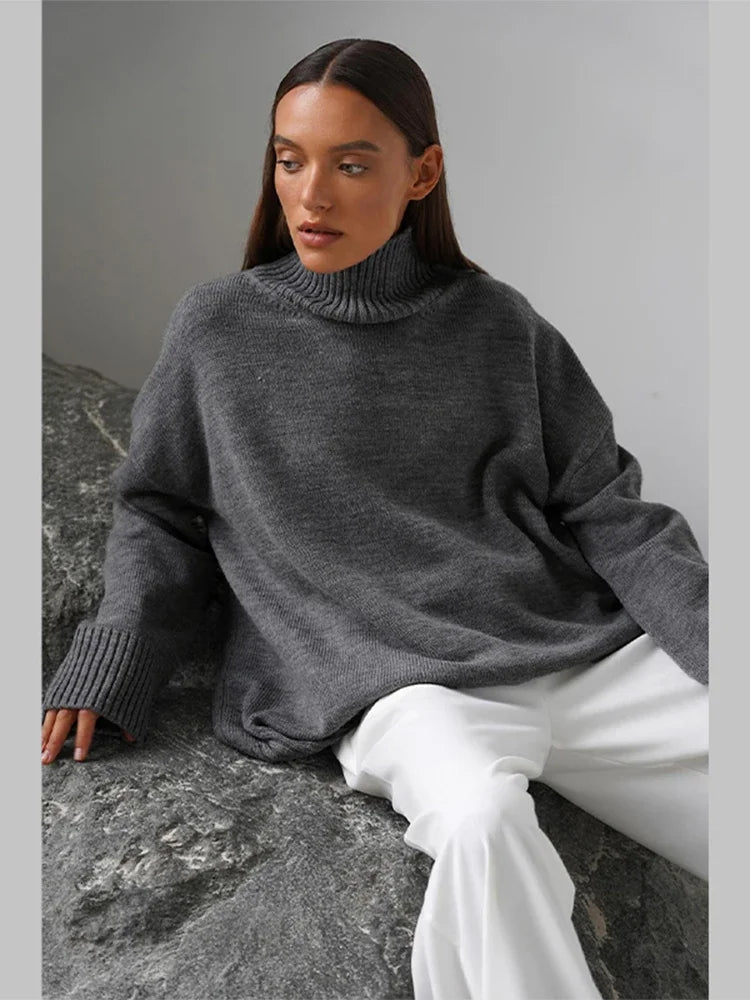 Oversized Turtleneck Cashmere Sweater