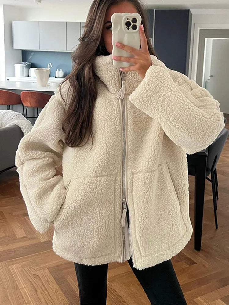 Chic Lamb Fleece Short Jacket