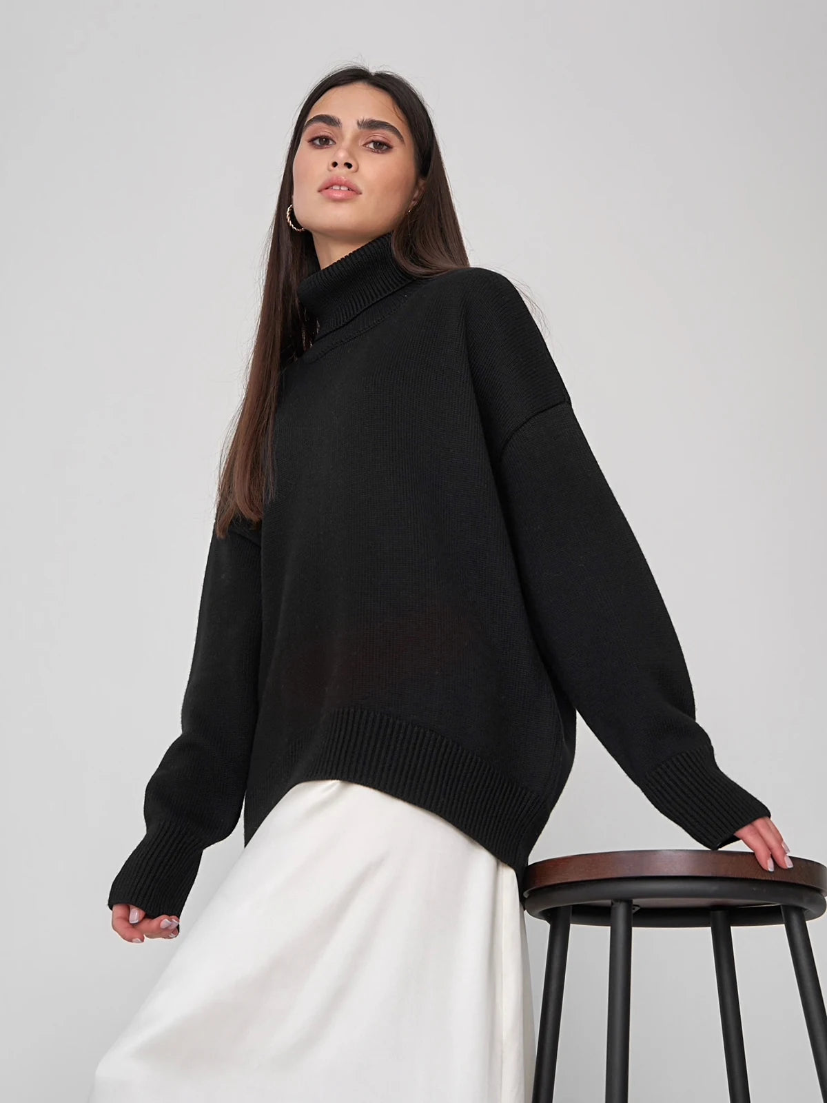 Thick Turtleneck Oversized Kintted Sweater