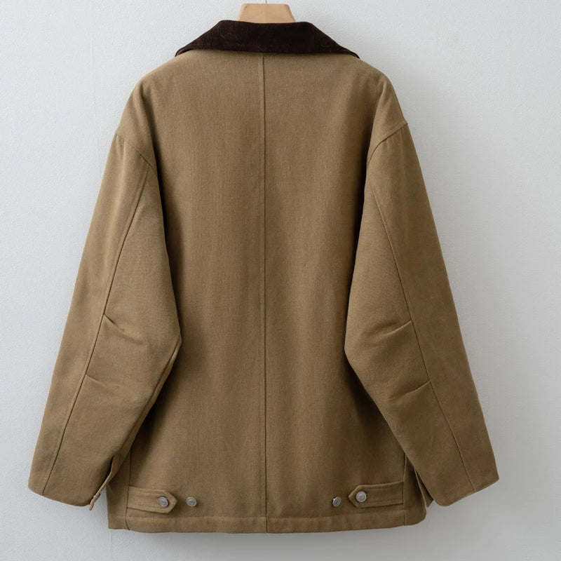 Thick Cotton Short Trench Jacket