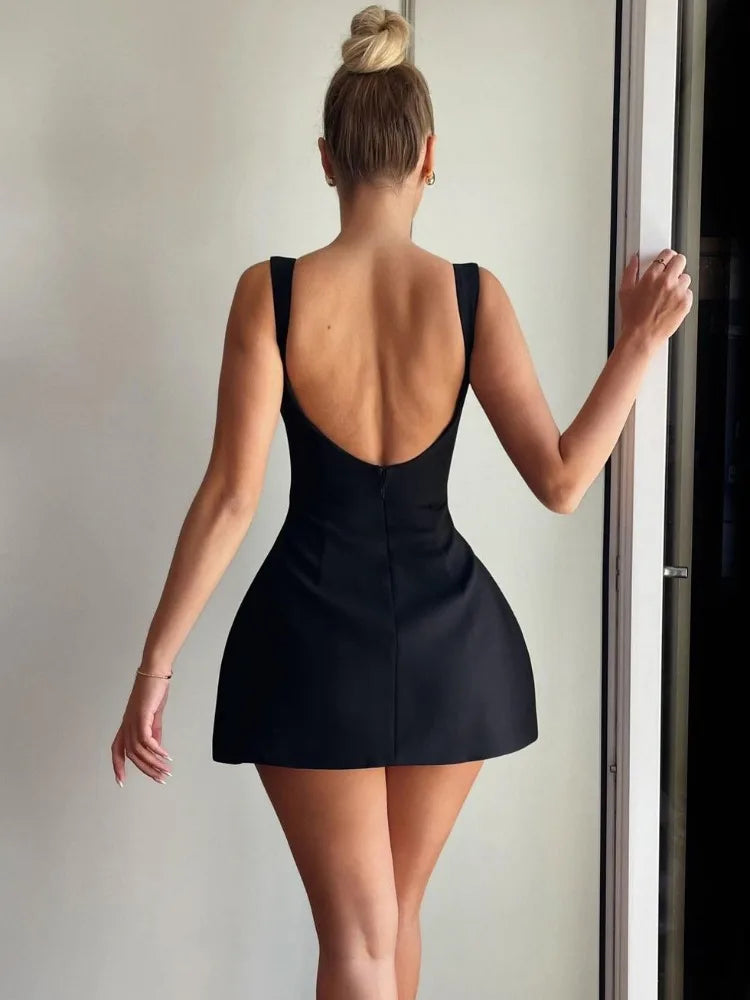 Backless Slim Mini Dress