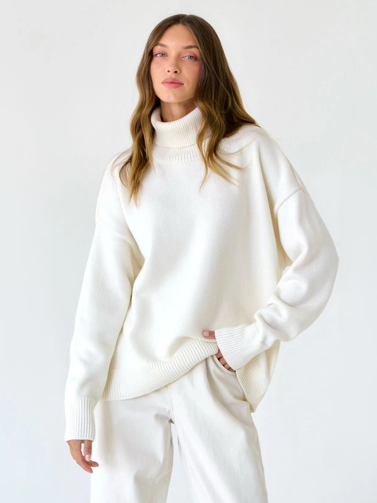 Thick Turtleneck Oversized Kintted Sweater