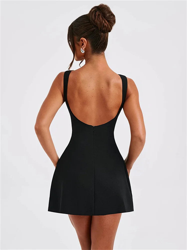 Backless Slim Mini Dress