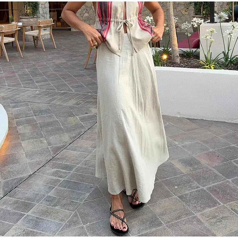 Casual Pleated Loose Skirt