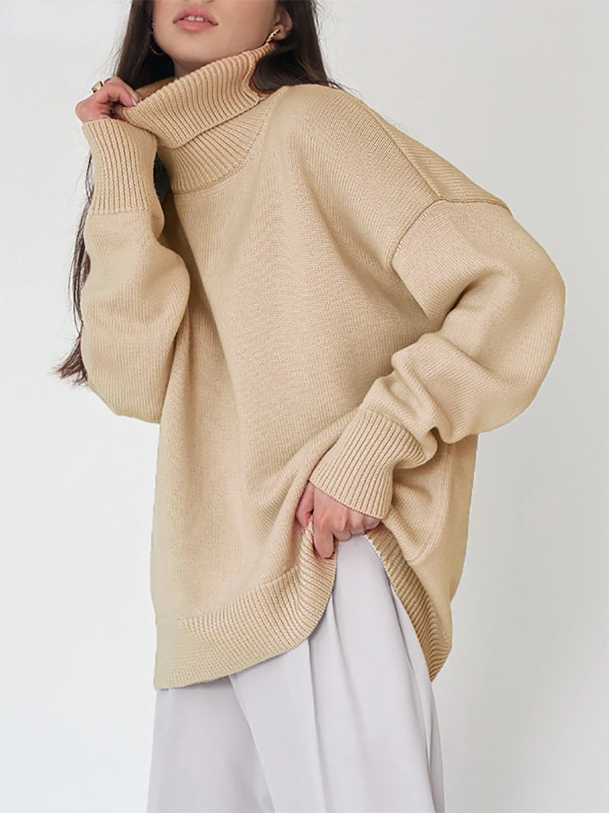 Thick Turtleneck Oversized Kintted Sweater