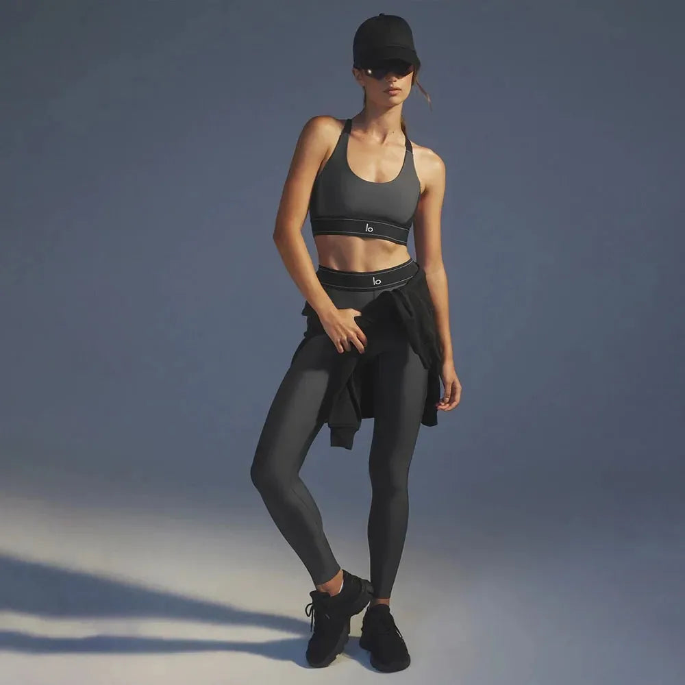 Airlift Yoga Set - High-Waist Leggings and Split Top Sportswear