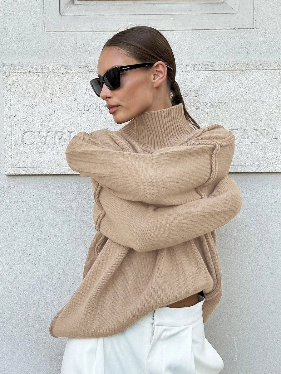 Women's Solid Turtleneck Sweater