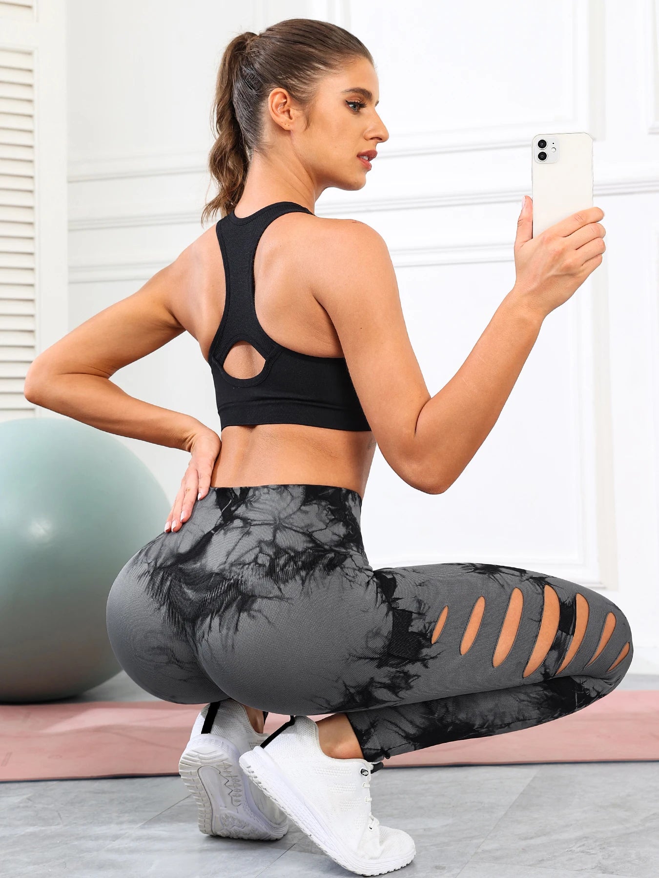 Tie-Dye High-Waist Booty Lifting Leggings