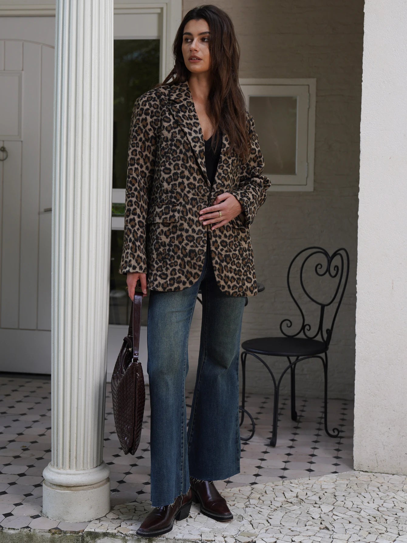 Leopard Print Blazer Jacket