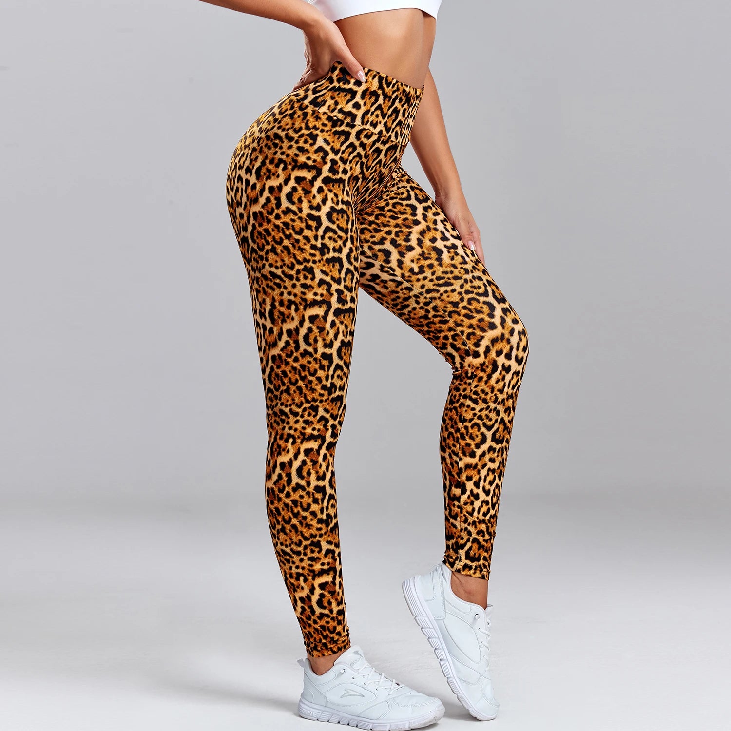 High Waist Leopard Print Leggings