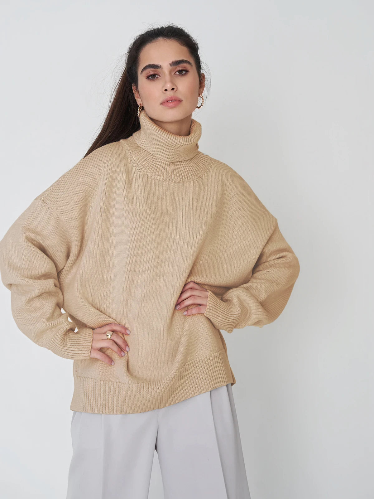 Thick Turtleneck Oversized Kintted Sweater