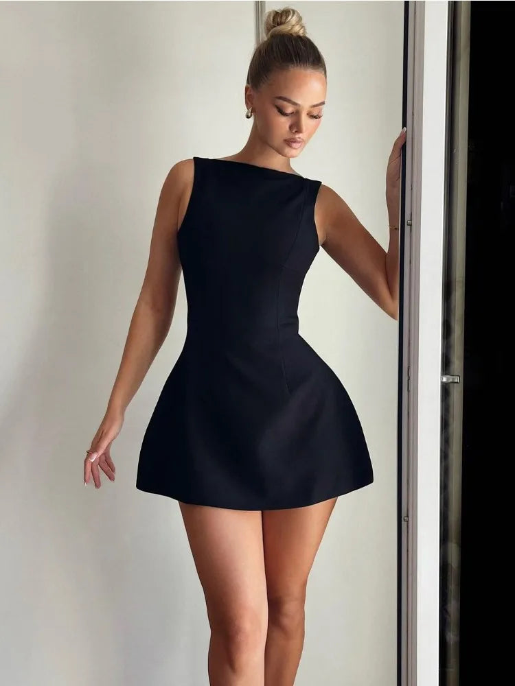 Backless Slim Mini Dress