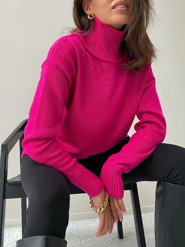 Oversized Turtleneck Knitted Sweater