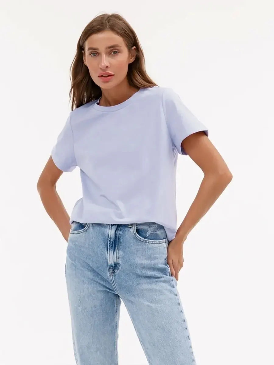 Basic Cotton Women's T-shirt Bottoming