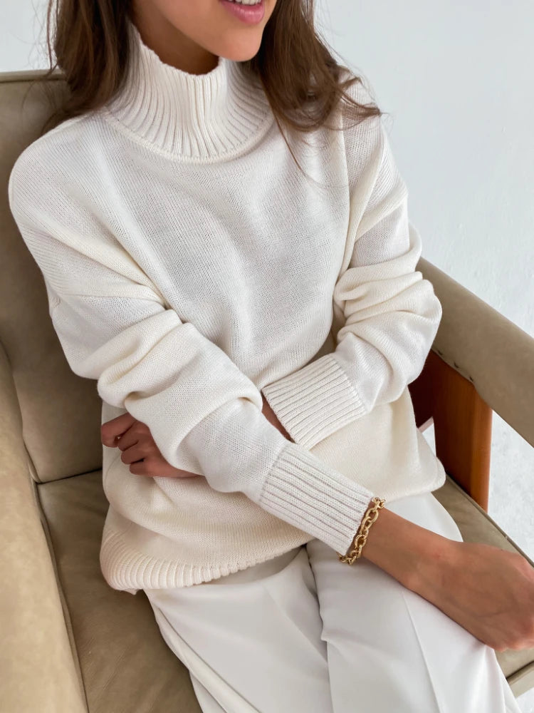 Oversized Turtleneck Knitted Sweater