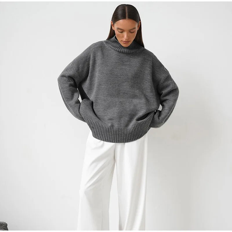 Oversized Turtleneck Cashmere Sweater