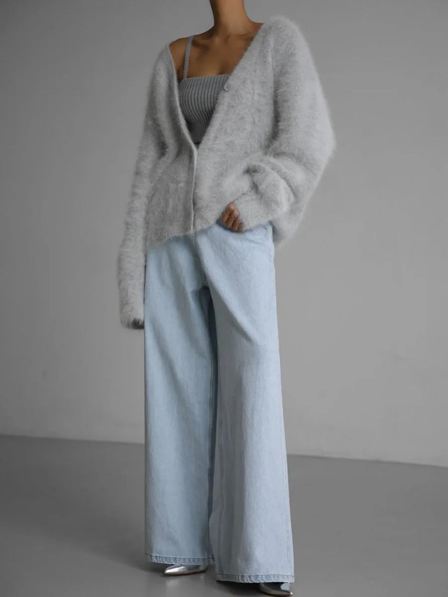 Elegant Long Sleeve Knitted Cardigan