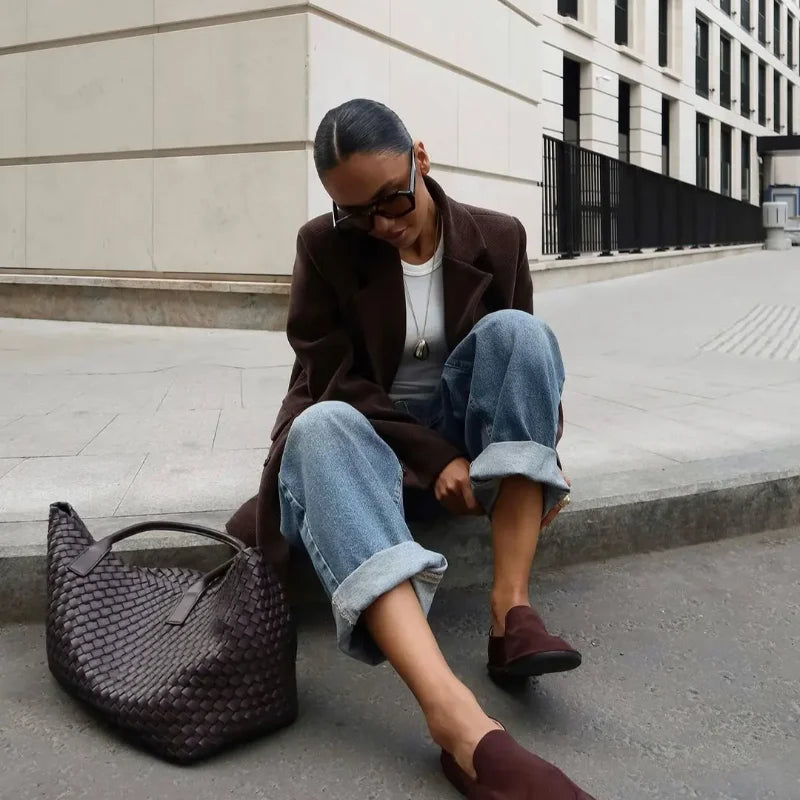 Retro Corduroy Lapel Jacket