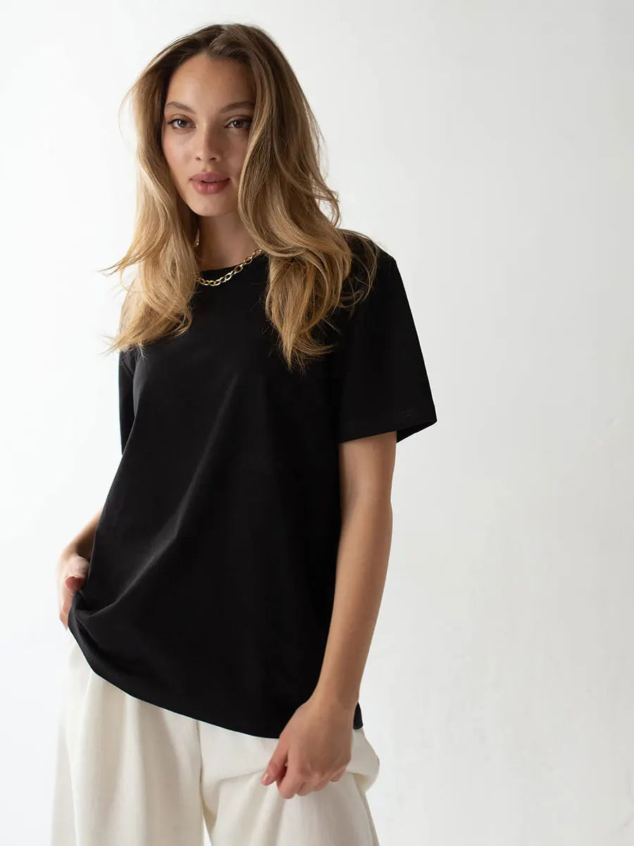 Basic Cotton Women's T-shirt Bottoming