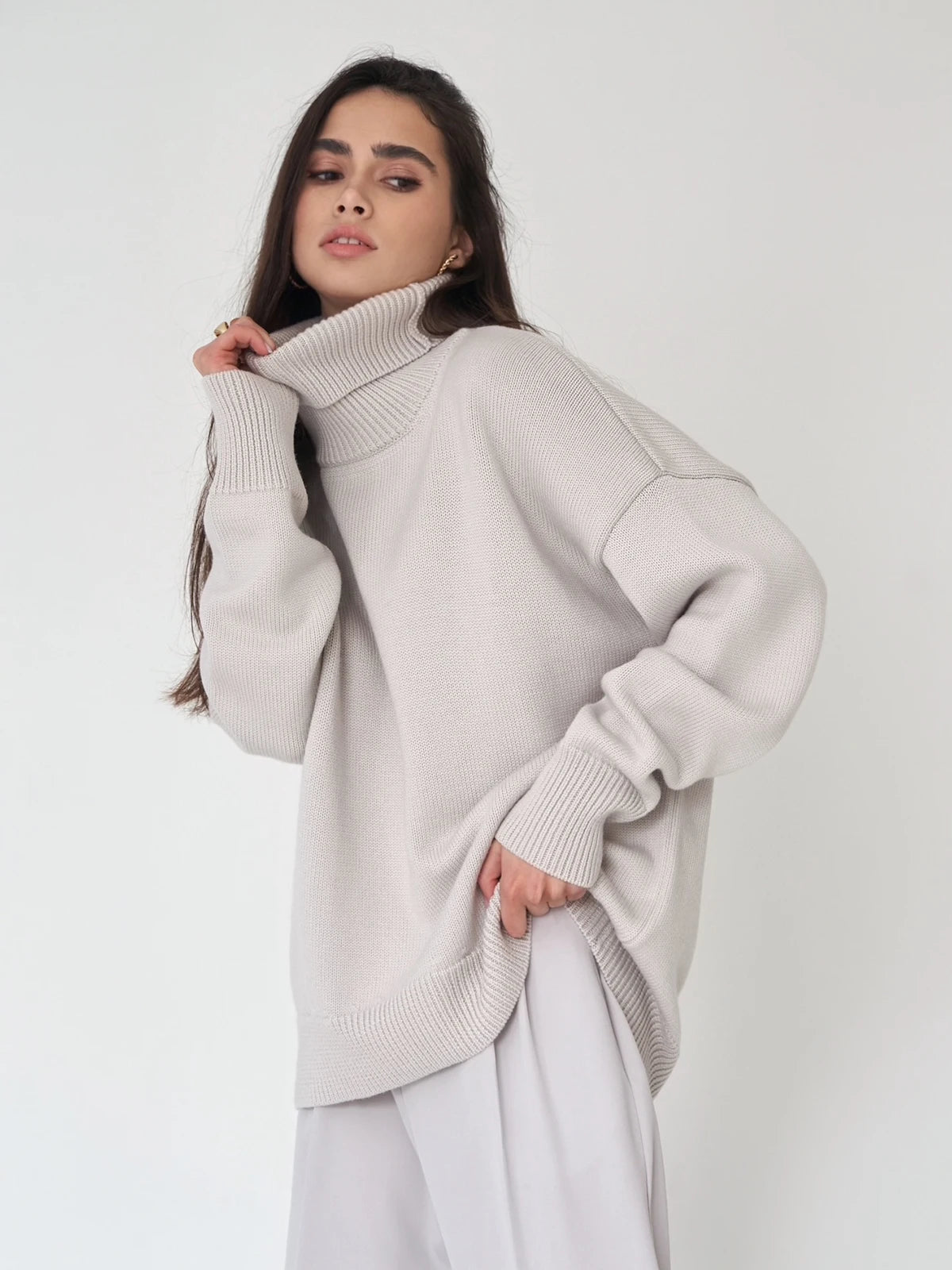 Thick Turtleneck Oversized Kintted Sweater