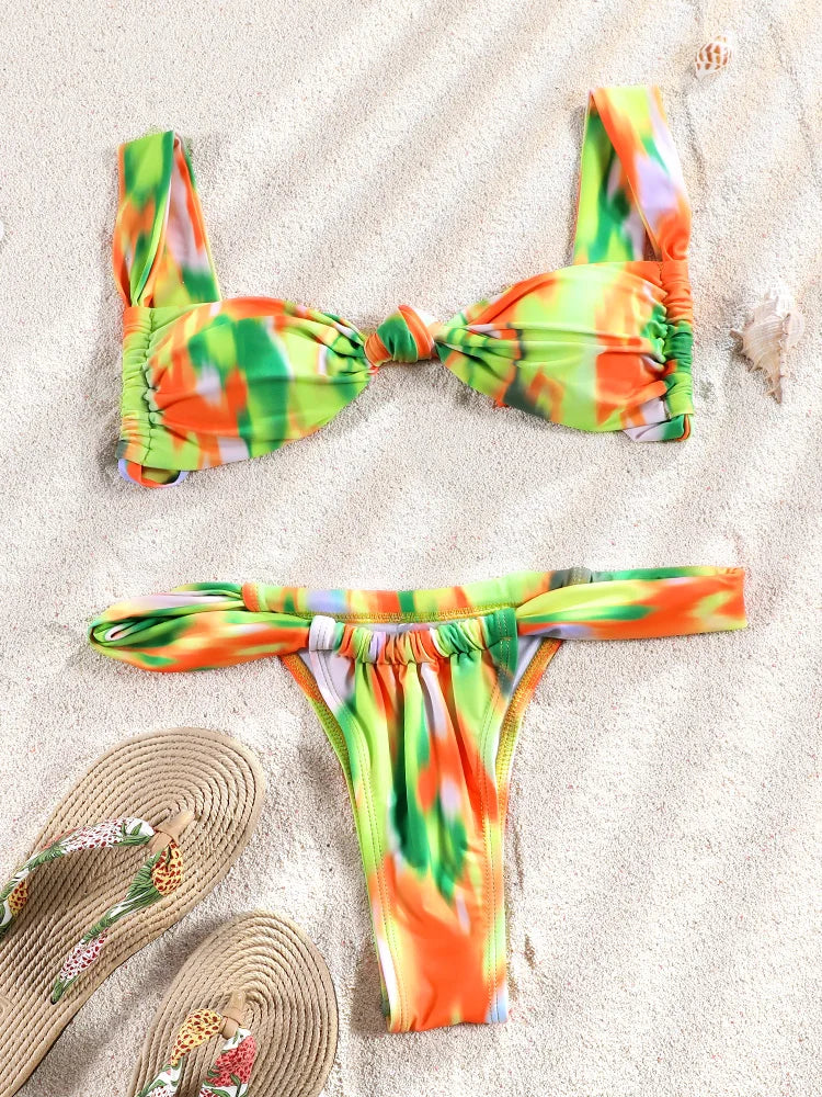 Push-Up Bikini Set - Printed Swimwear Beachwear